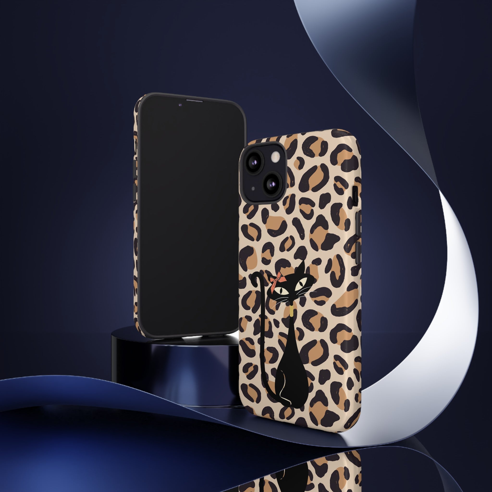 Mid Century Modern 50s Leopard Print, Atomic Cat, Mid Mod Tough Cases - Mid Century Modern Gal