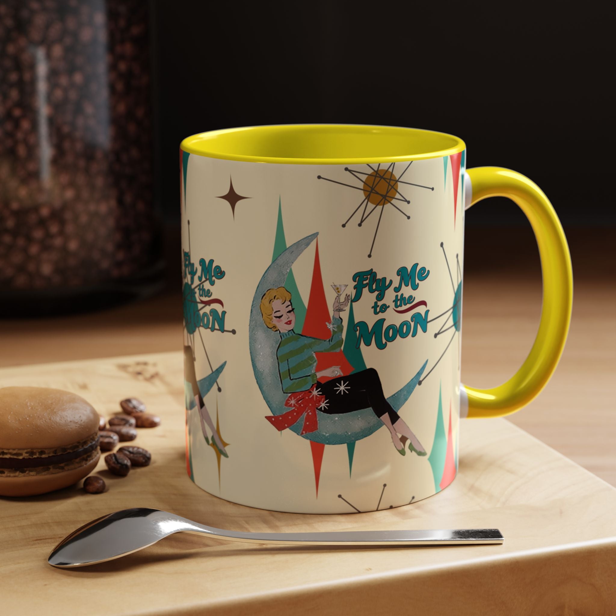 Mid Century Modern Retro Christmas Mug, &