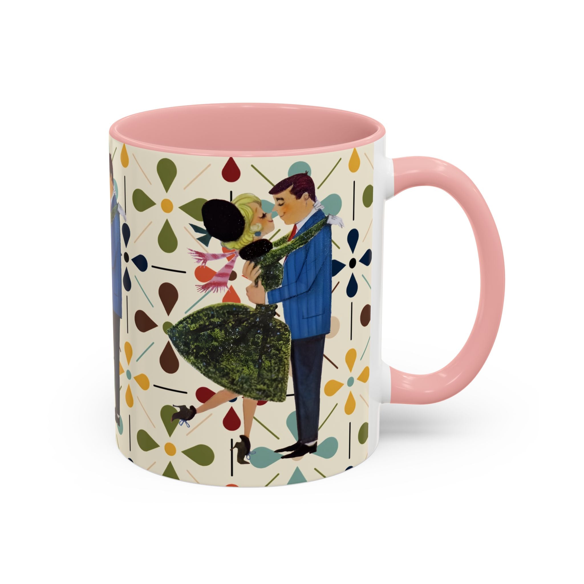 Mid Century Modern 50s Christmas Scandi Flower Kitschy Mug - Mid Century Modern Gal