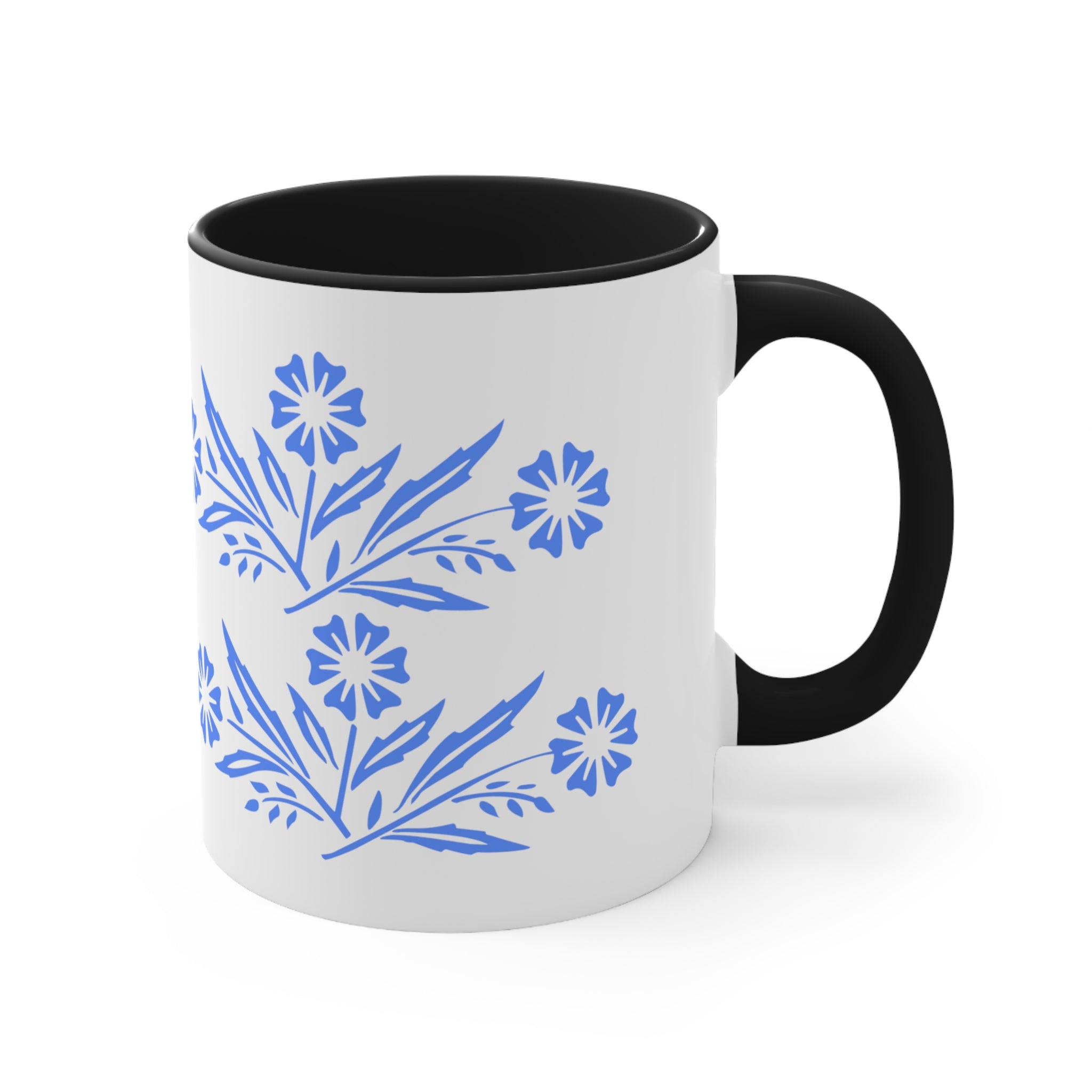 Blue Cornflower Corningware Pyrex Lover Accent Coffee Mug, 11oz - Mid Century Modern Gal