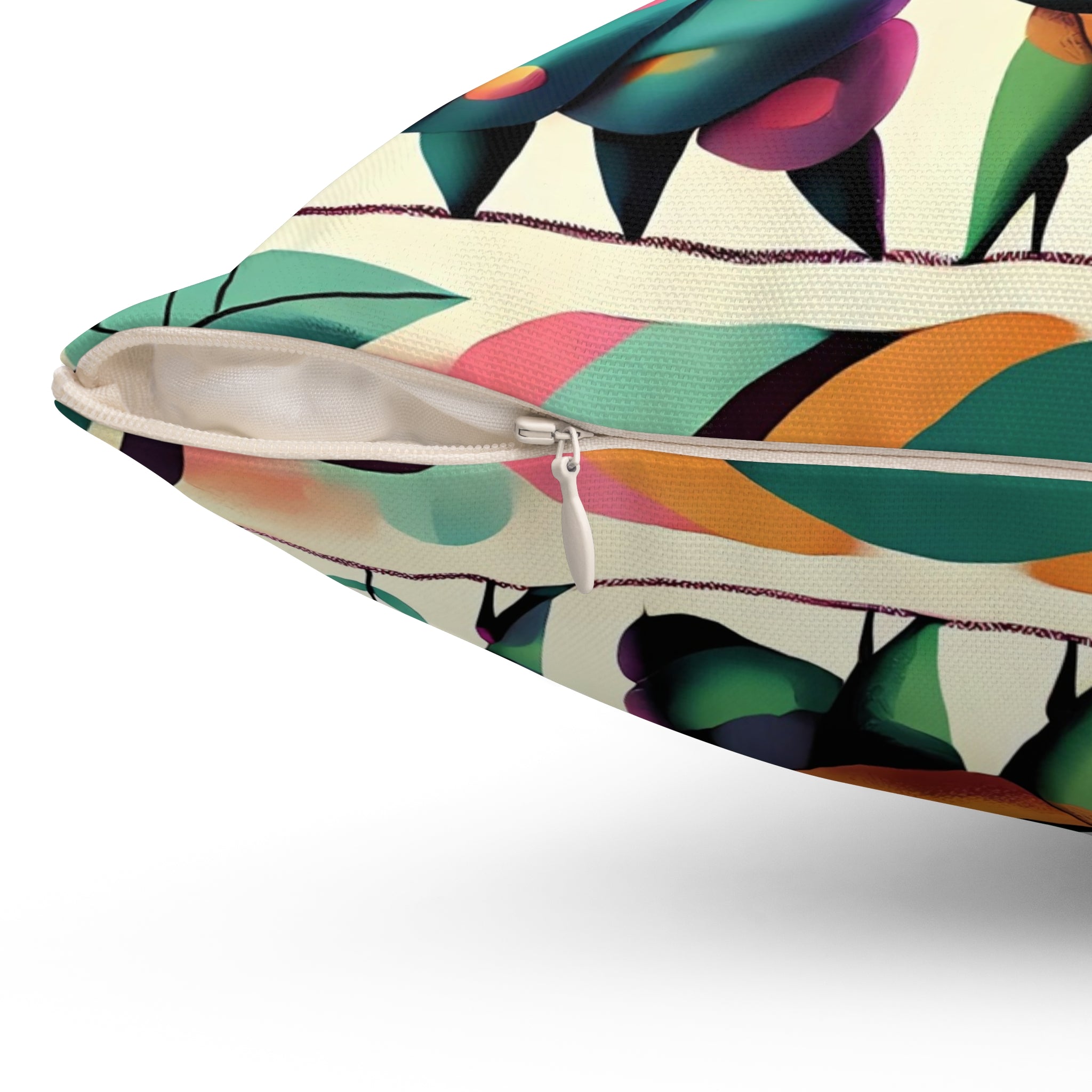 Anthropomorphic Catepillar Pixie Whimsical Butterfly Garden Pillow 60s Vibe - Mid Century Modern Gal