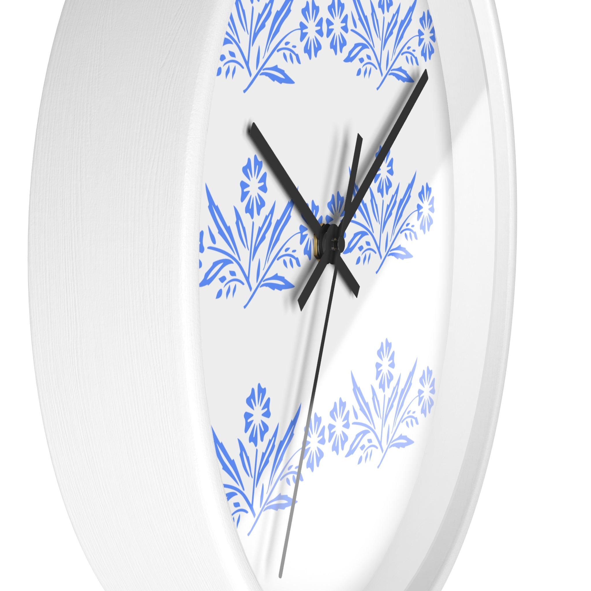 Blue Cornflower Corningware Inspired Kitschy Kitchen Wall Clock - Mid Century Modern Gal