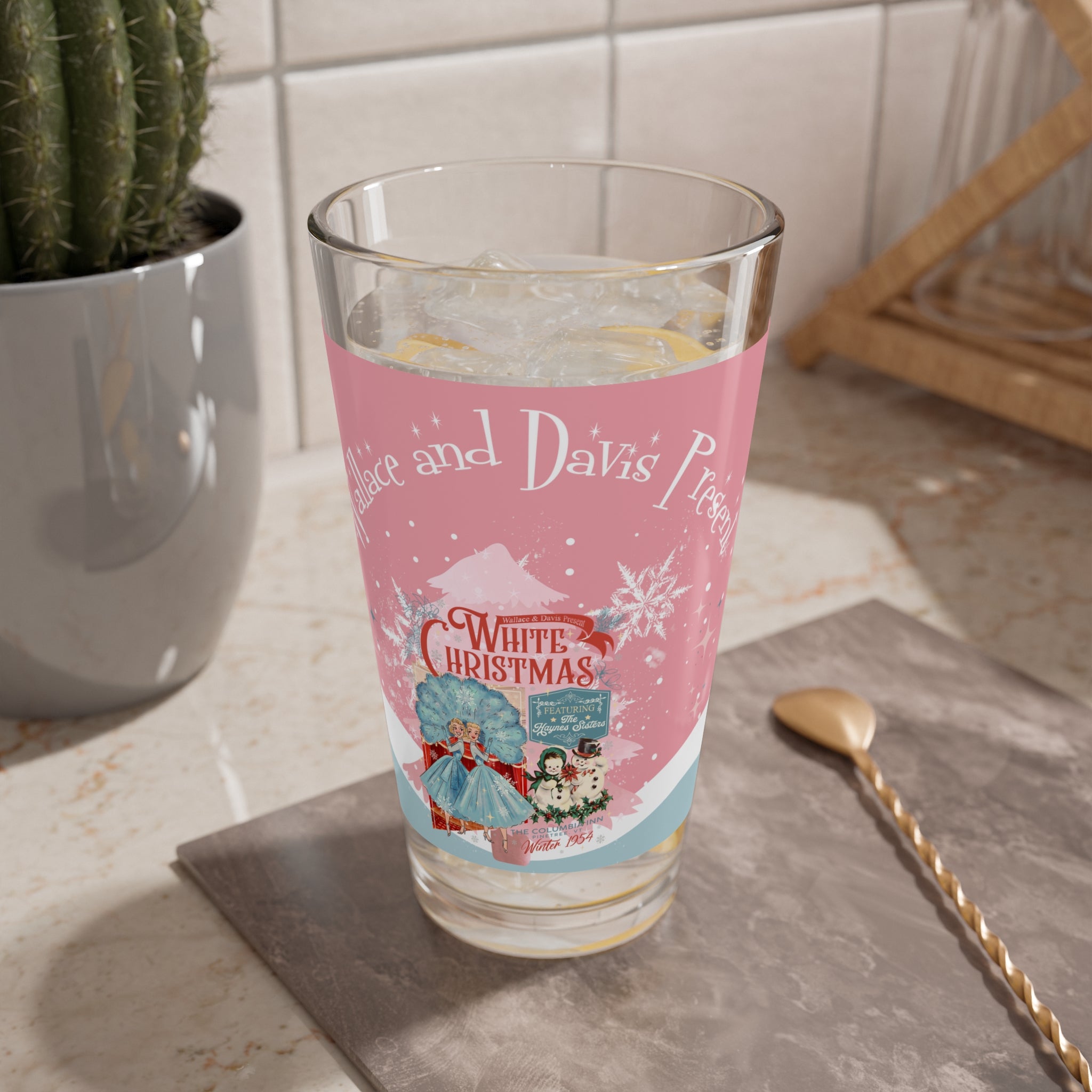 Sisters Sisters Wallace And Davis Festive Drinkware Christmas - Mid Century Modern Gal