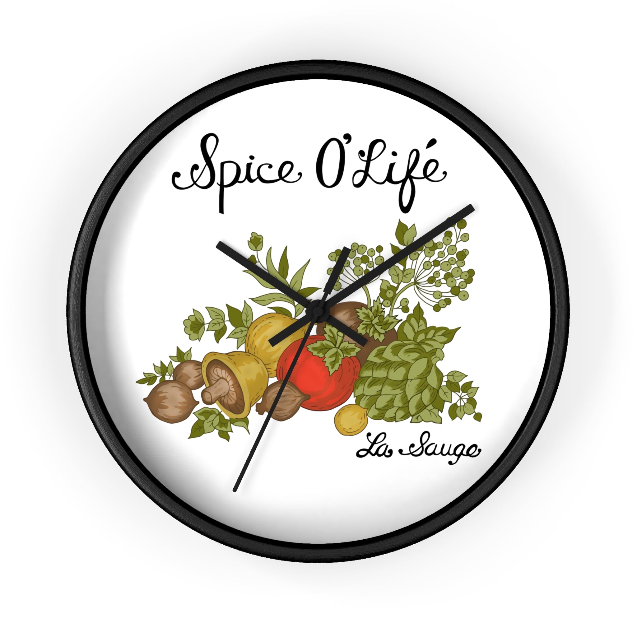 70s Spice Of Life Corningware Inspired Kitschy Mod Retro Wall Clock - Mid Century Modern Gal
