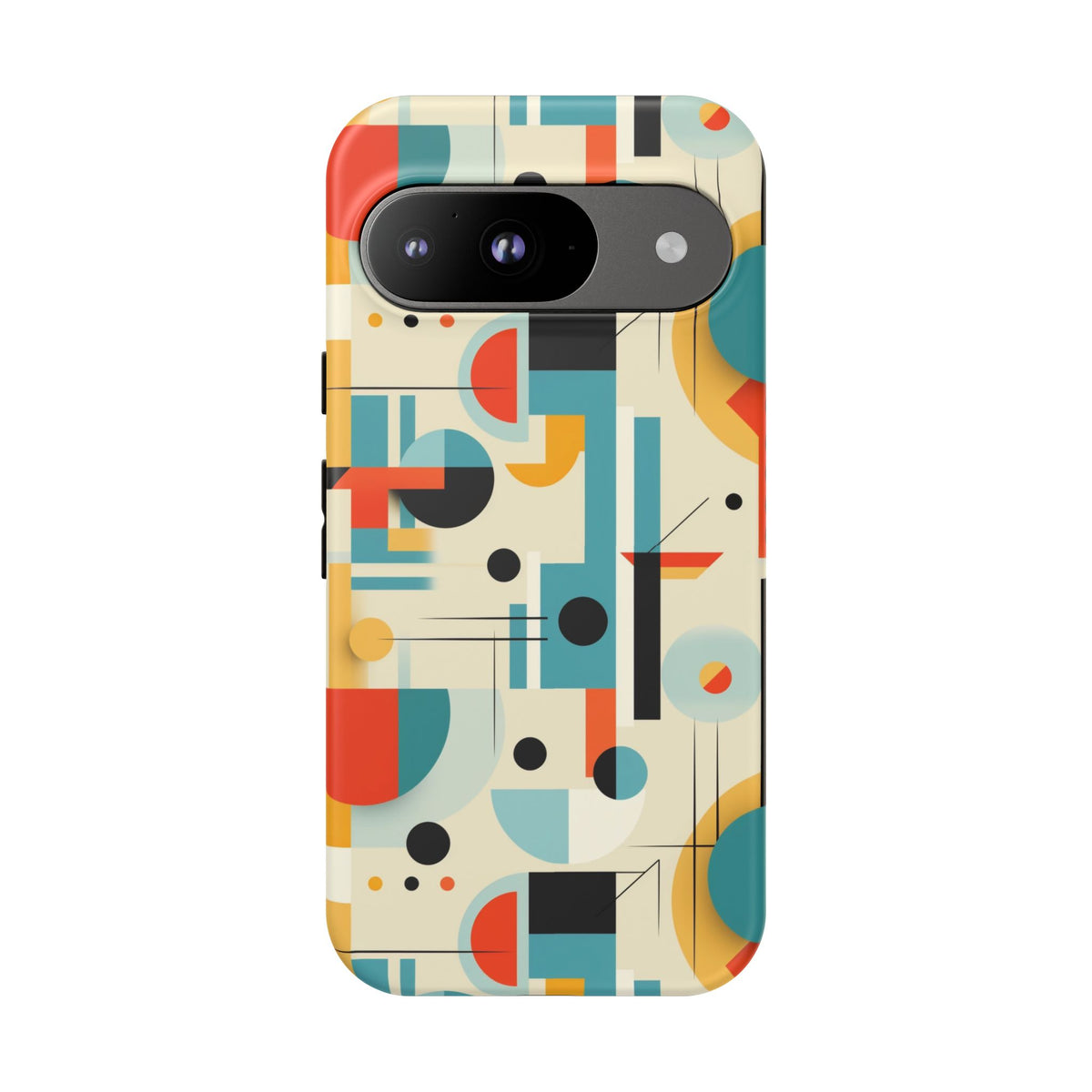 Bauhaus Designed Mid Mod Geometric Groovy Smart Phone, iPhone, Samsung, Pixel Compatible Tough Cases