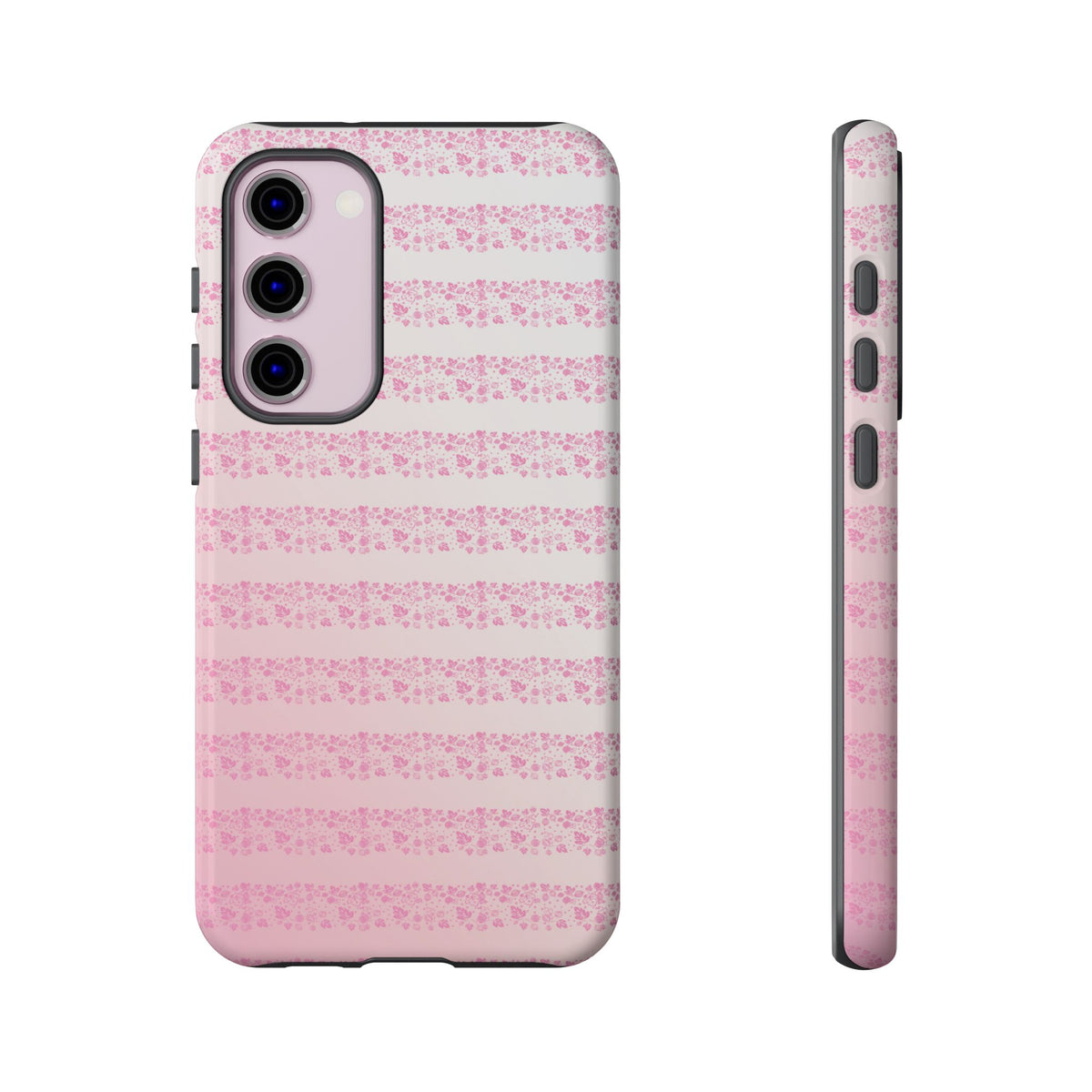 Pink Pyrex Gooseberry Striped Phone Case, Stylish Phone Cover, Tough Protective Case, Cute Cell Phone Case, Trending Gift for Her - Mid Century Modern Gal