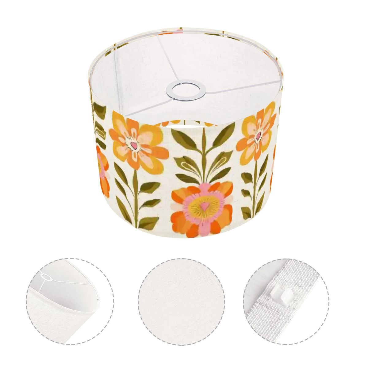 Modern Danish Scandinavian Floral Designed Mid Century Modern Lamp SHADE ONLY - For Arc Floor Lamps Only - Mid Century Modern Gal