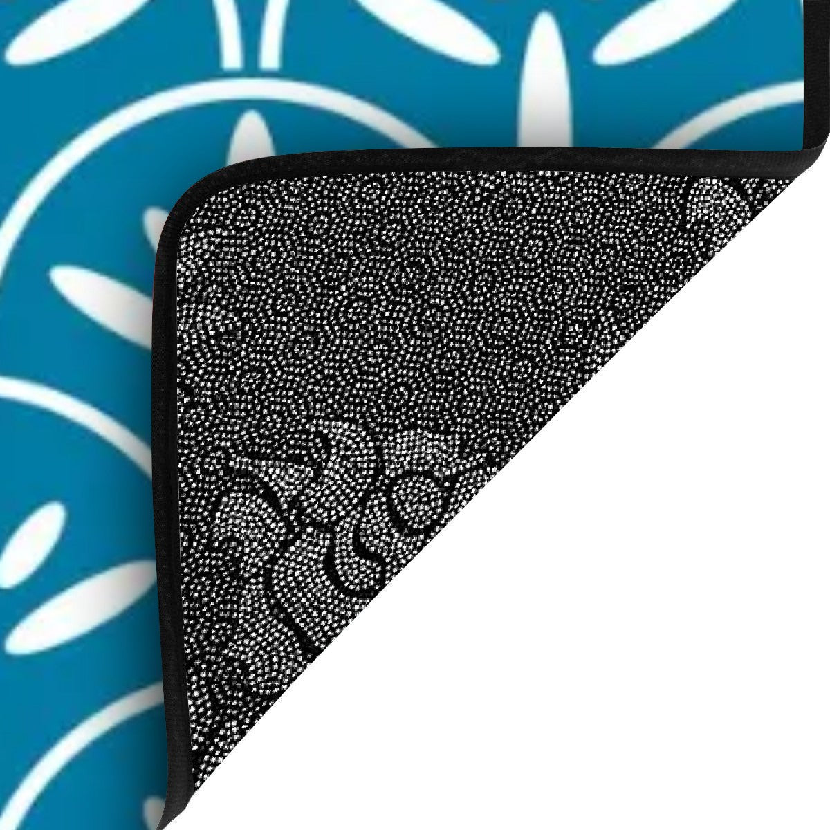 Art Deco Stair Tread Carpets | Blue And White Mid Century Modern Style Non Slip Carpet for Stairs Treads - Mid Century Modern Gal