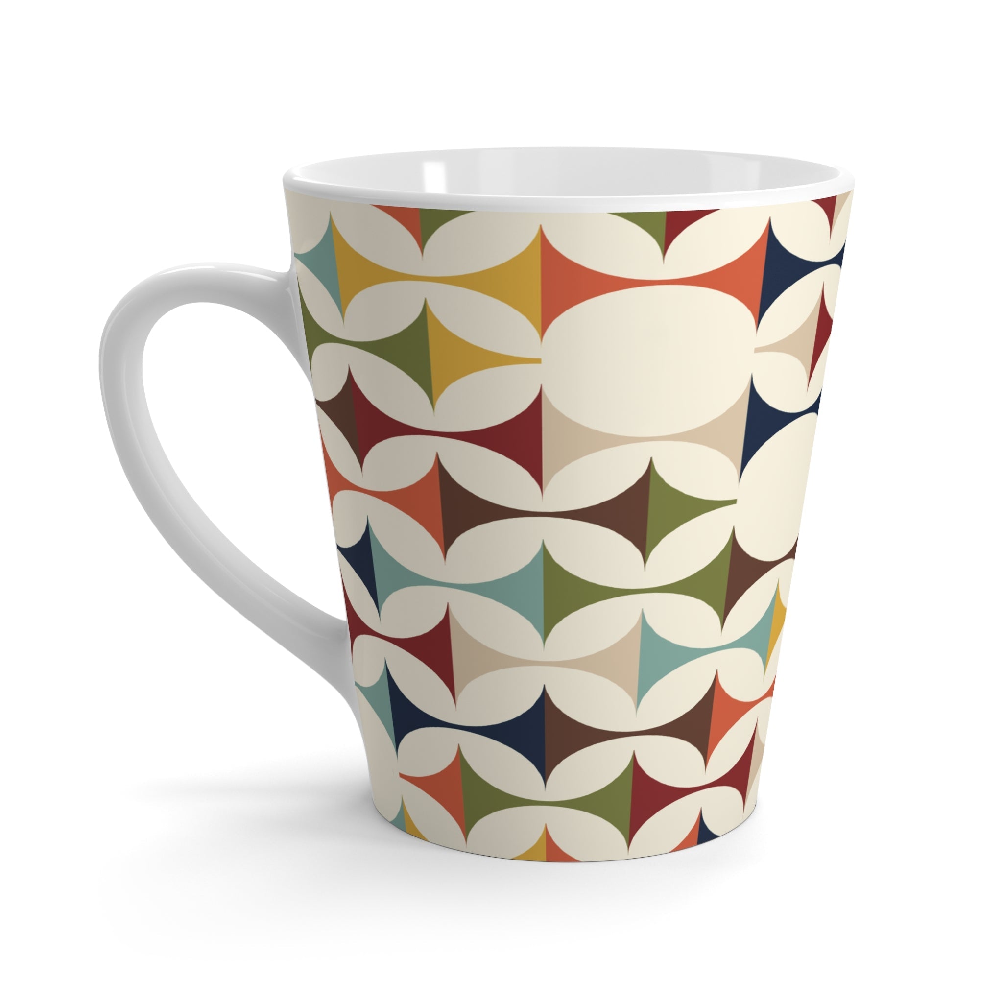 Scandinavian Designed, Retro Geometric MCM Coffee, Tea Latte Mug Mug 12oz