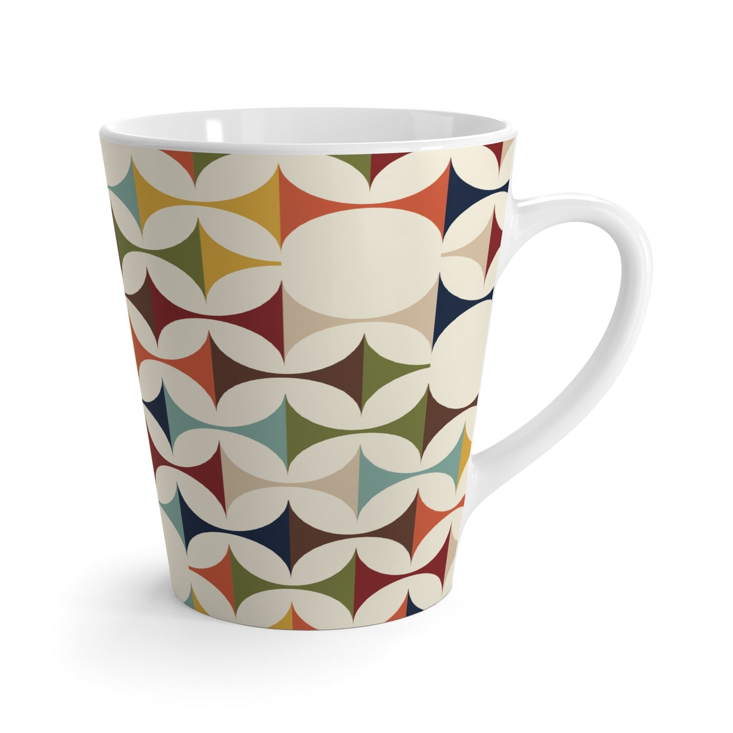 Scandinavian Designed, Retro Geometric MCM Coffee, Tea Latte Mug Mug 12oz