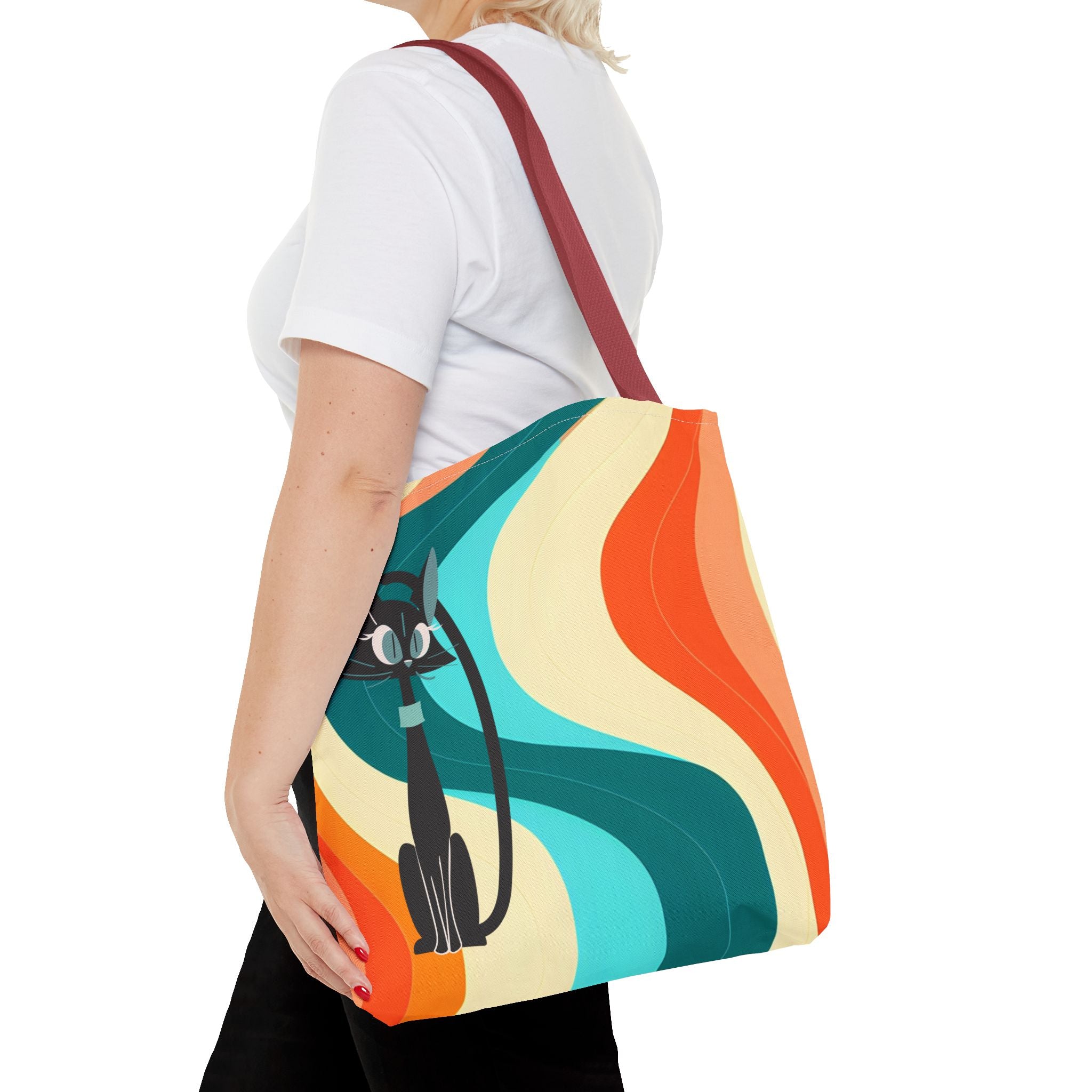 Atomic Cat Mid Mod Groovy Tote Bag - Mid Century Modern Gal
