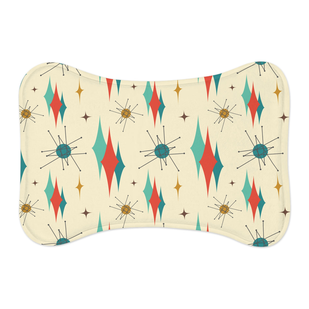 Atomic Franciscan Designed, Mid Century Modern, Cat, Dog Pet Feeding Mats - Mid Century Modern Gal