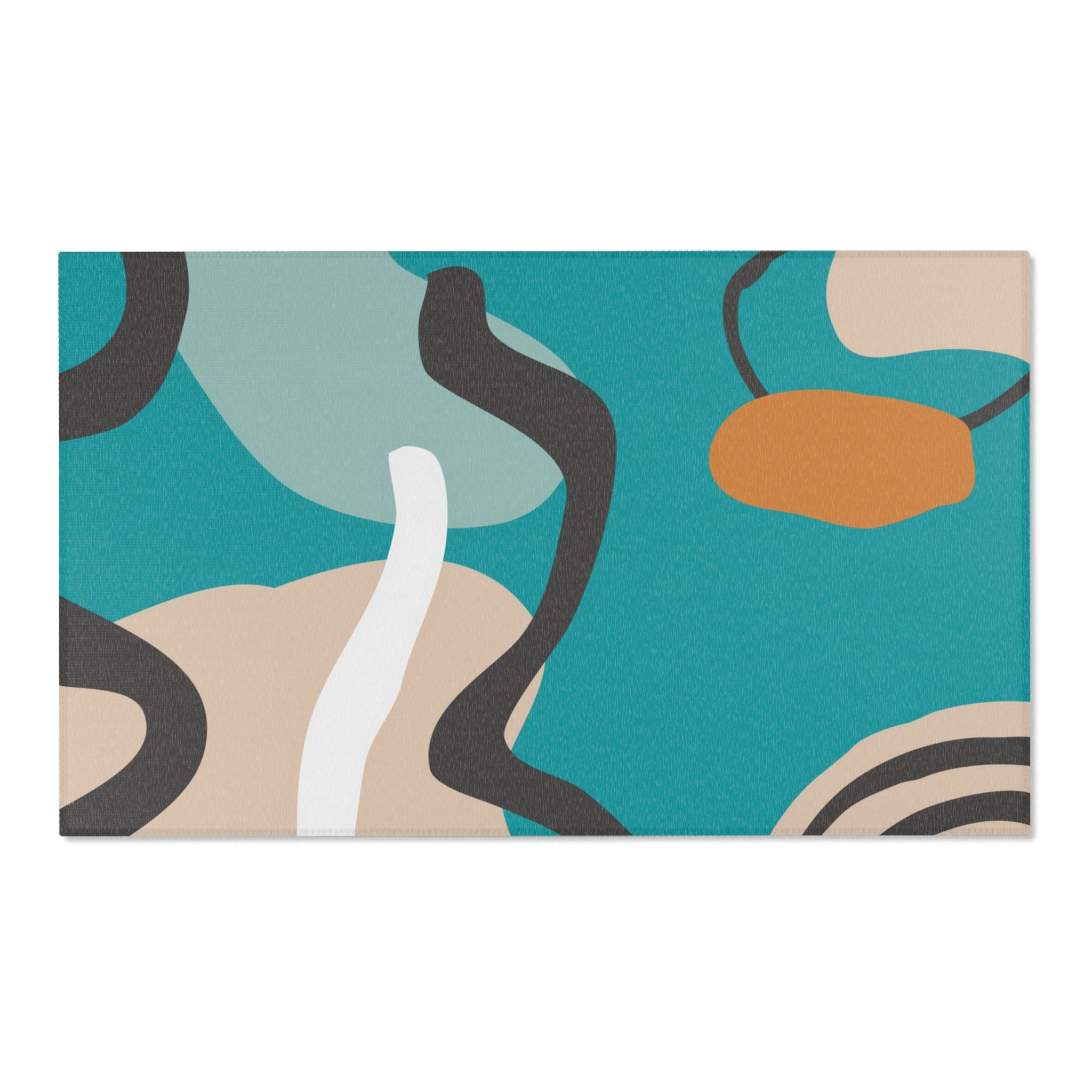 Modern Abstract Area Rug - Stylish Décor for Living Spaces - Mid Century Modern Gal