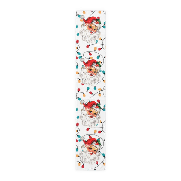 Whimsical Santa Table Runner - Holiday Decor, Christmas Tabletop, Festive Party Accent, Vintage Style, Cozy Gatherings