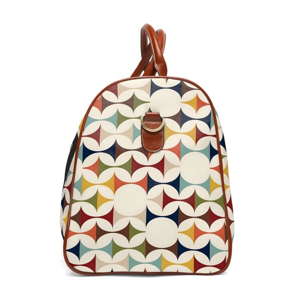 Mid Century Modern Atomic Cat Mid Mod Waterproof Travel Bag