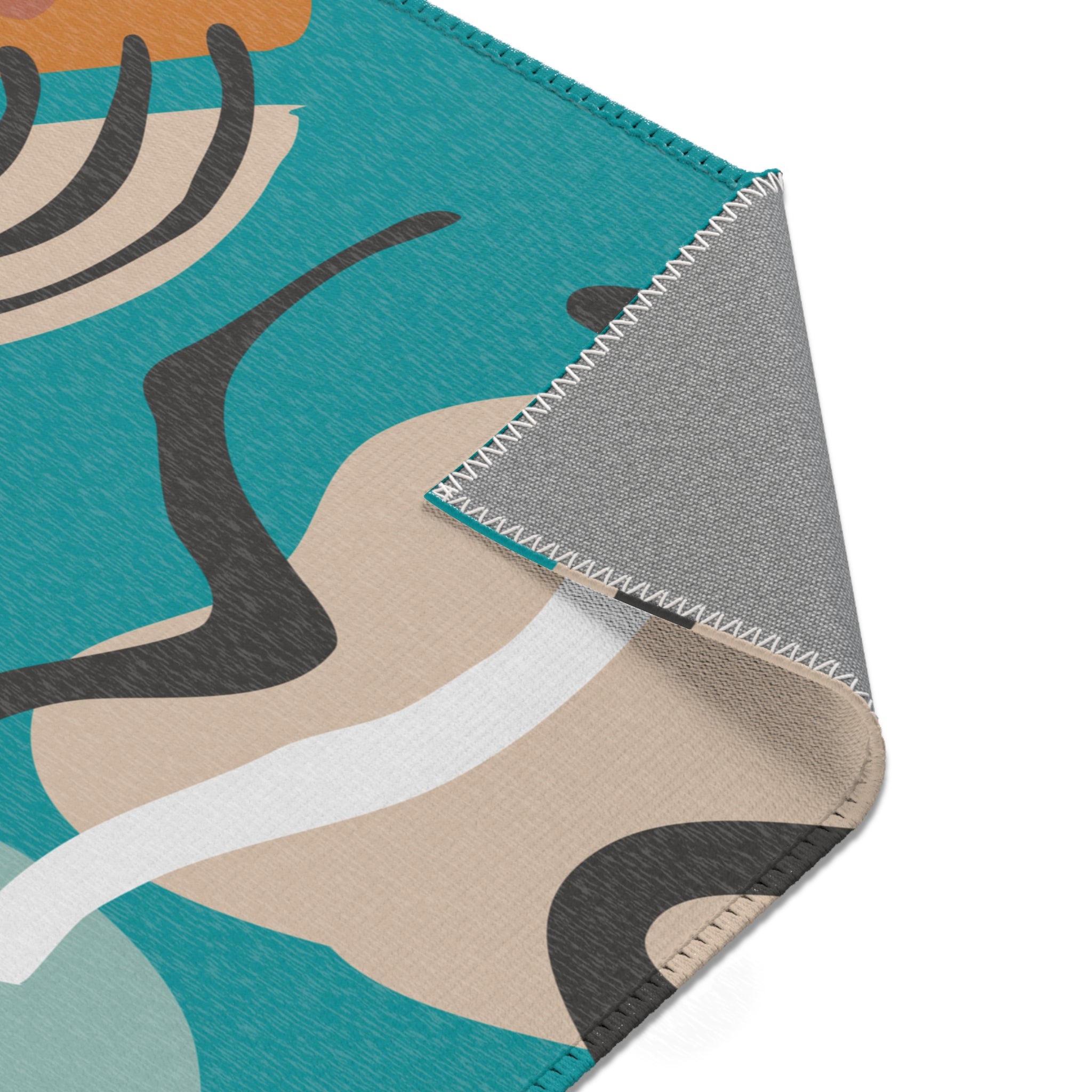 Modern Abstract Area Rug - Stylish Décor for Living Spaces - Mid Century Modern Gal