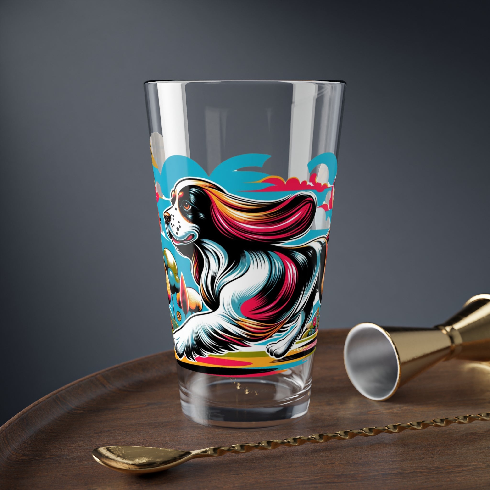 King Cavalier, Charles Spaniel Dog Mid Mod Retro Atomic Barware - Mid Century Modern Gal