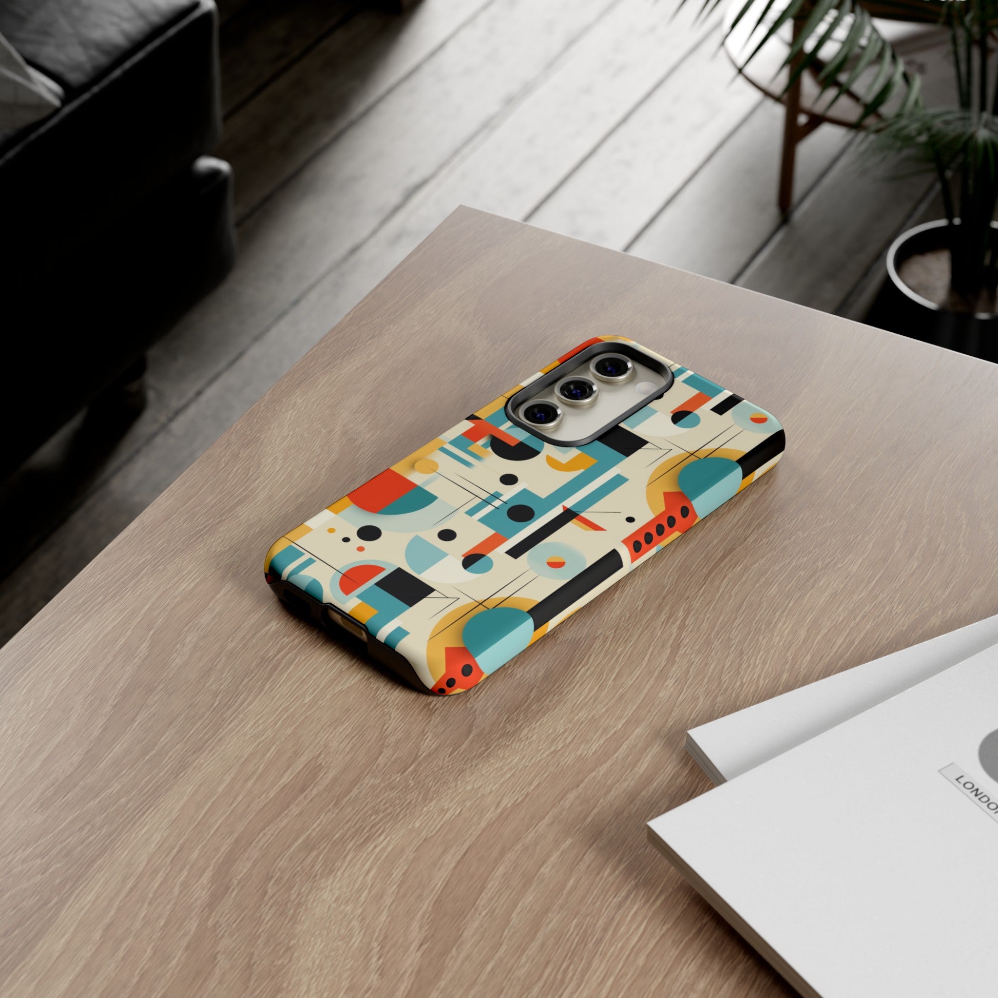 Bauhaus Designed Mid Mod Geometric Groovy Smart Phone, iPhone, Samsung Compatible Tough Cases