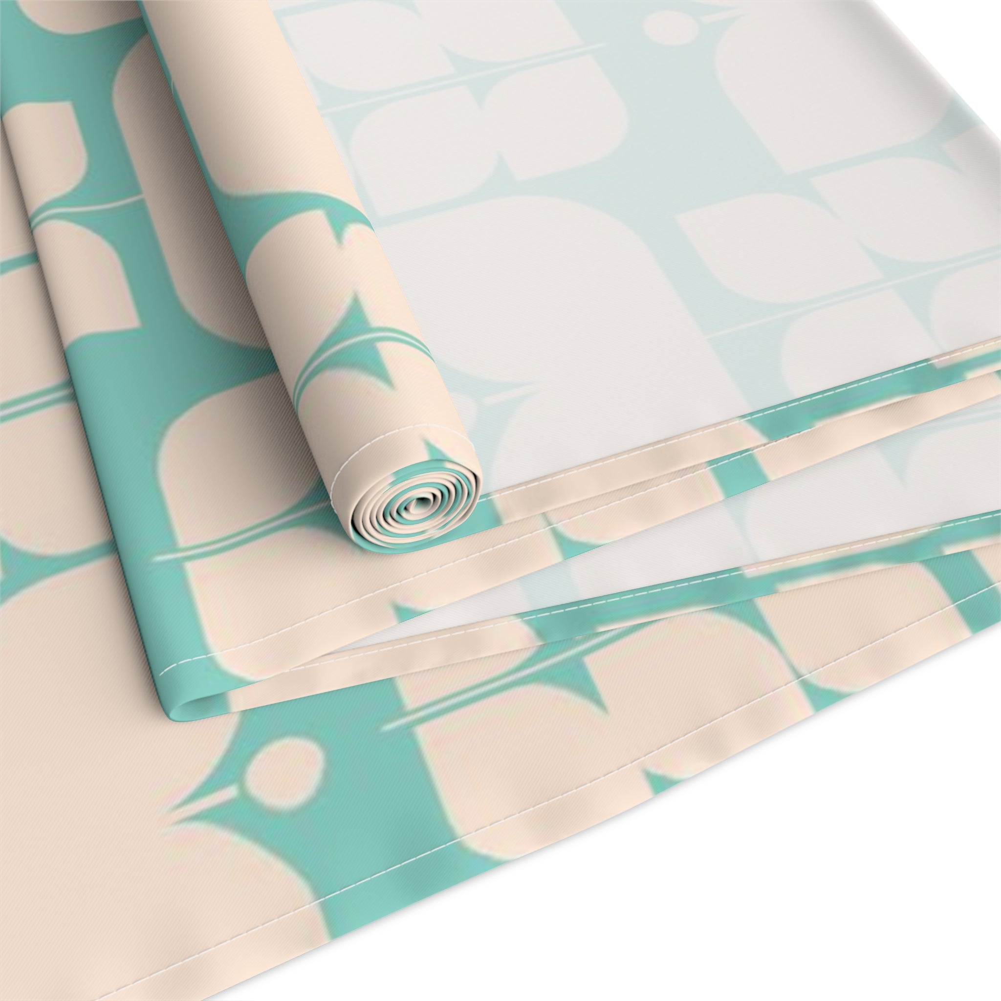 Mid Century Modern Scandi Designed Moder Danish Retro Flower Table Runner - Mid Century Modern Gal