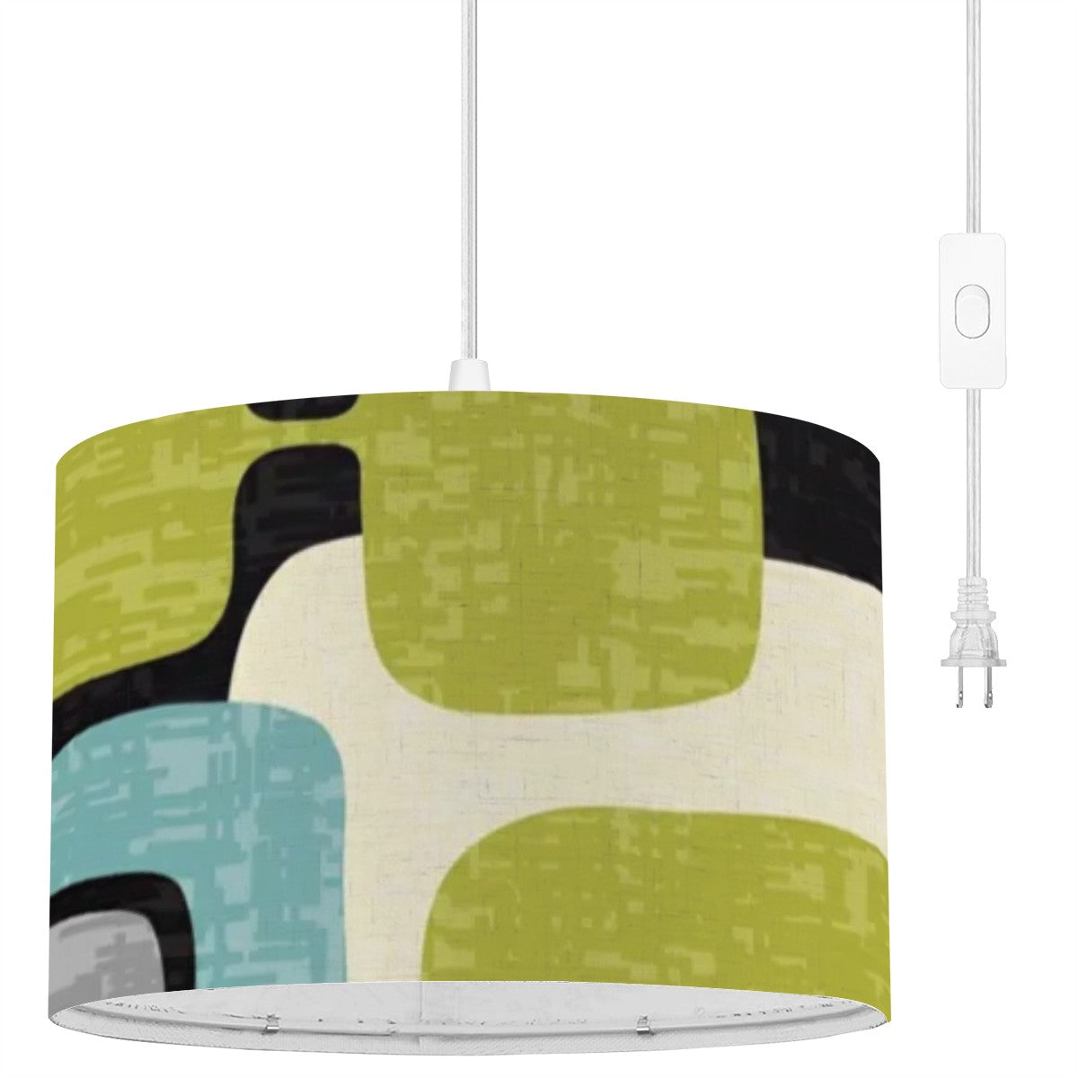 Mid Century Modern Geometric Pattern, Hanging Pendant Light - Mid Century Modern Gal