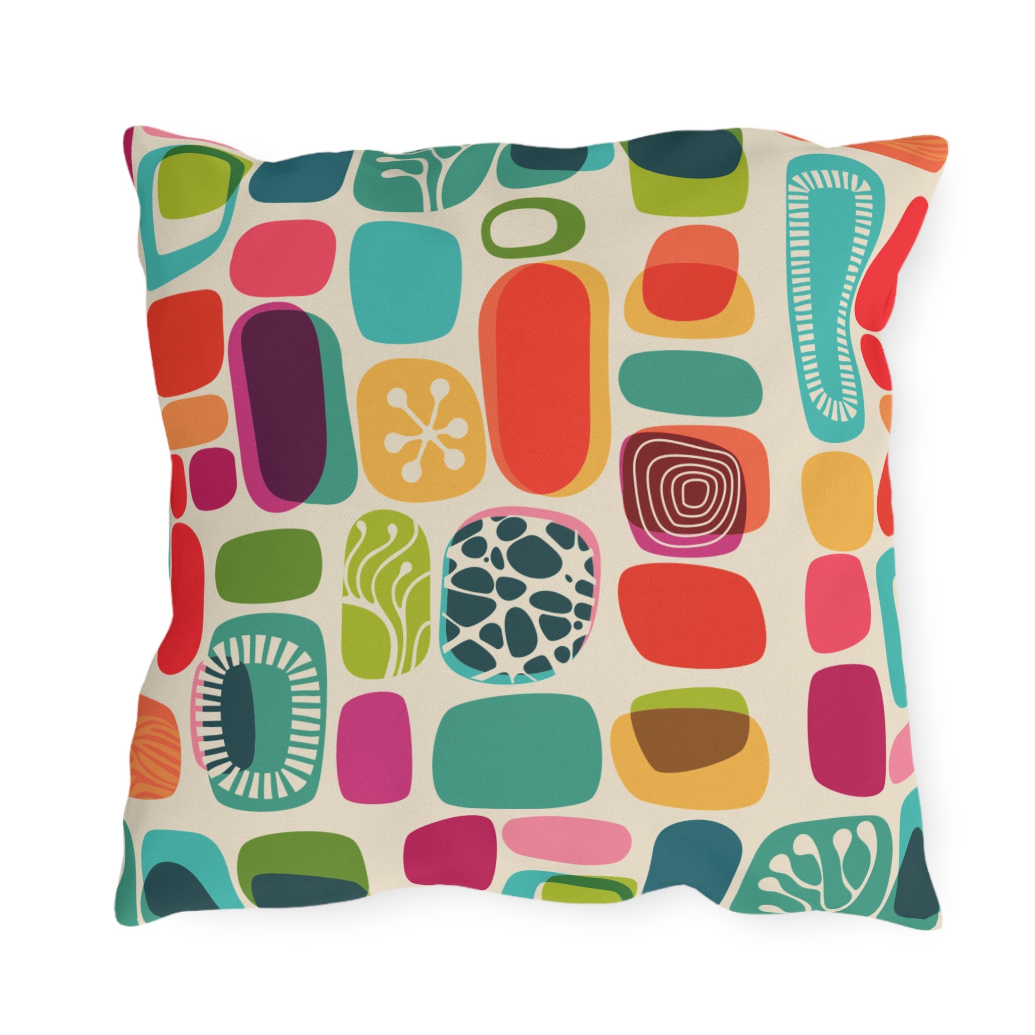 Mid Century Modern Amoeba Designed, Outdoor Garden Pillows - Mid Century Modern Gal