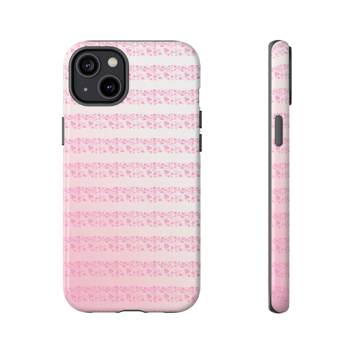 Pink Pyrex Gooseberry Striped Phone Case, Stylish Phone Cover, Tough Protective Case, Cute Cell Phone Case, Trending Gift for Her - Mid Century Modern Gal