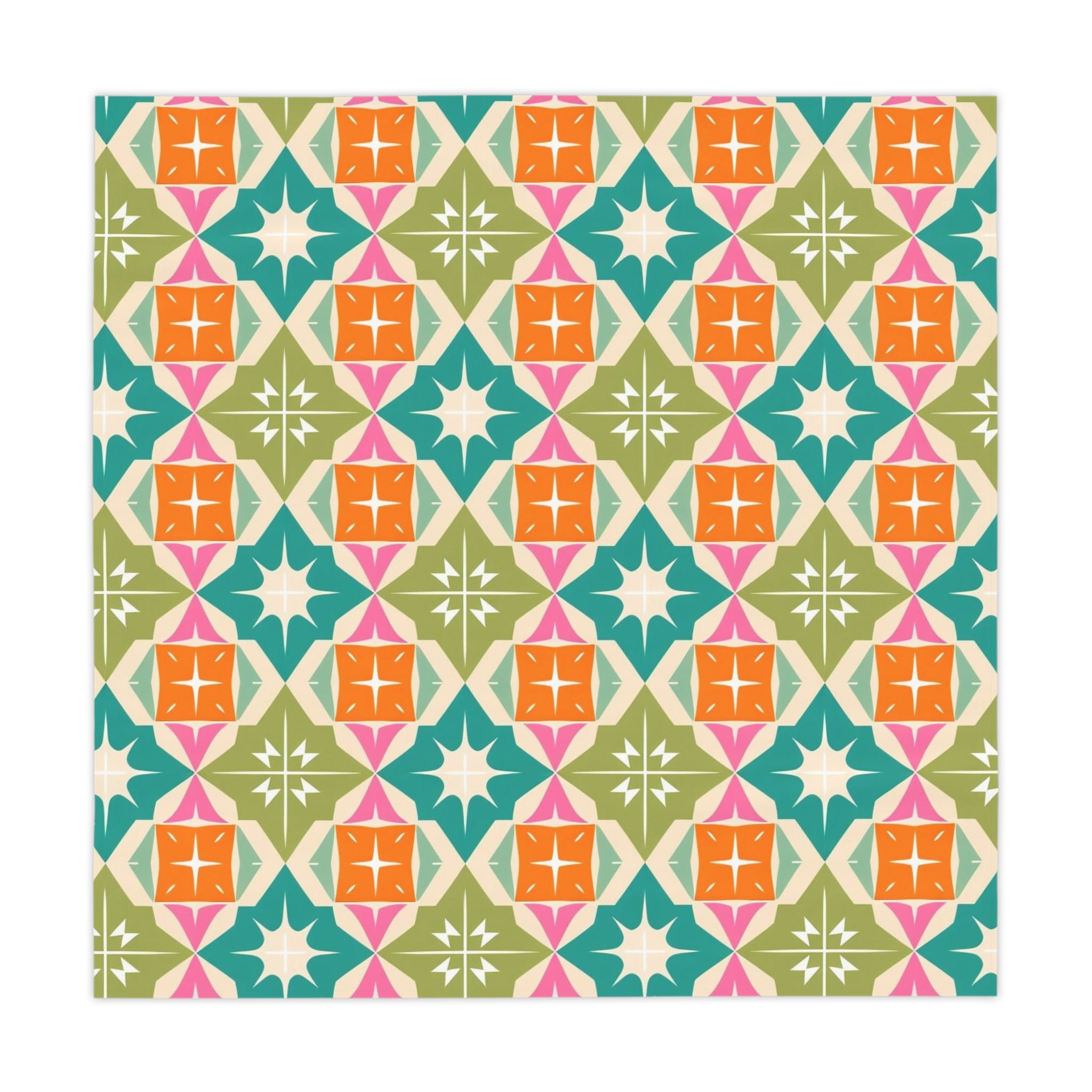 Mid Century Modern Atomic Starbursts, Retro Mod Geometric Designed Tablecloth - Mid Century Modern Gal