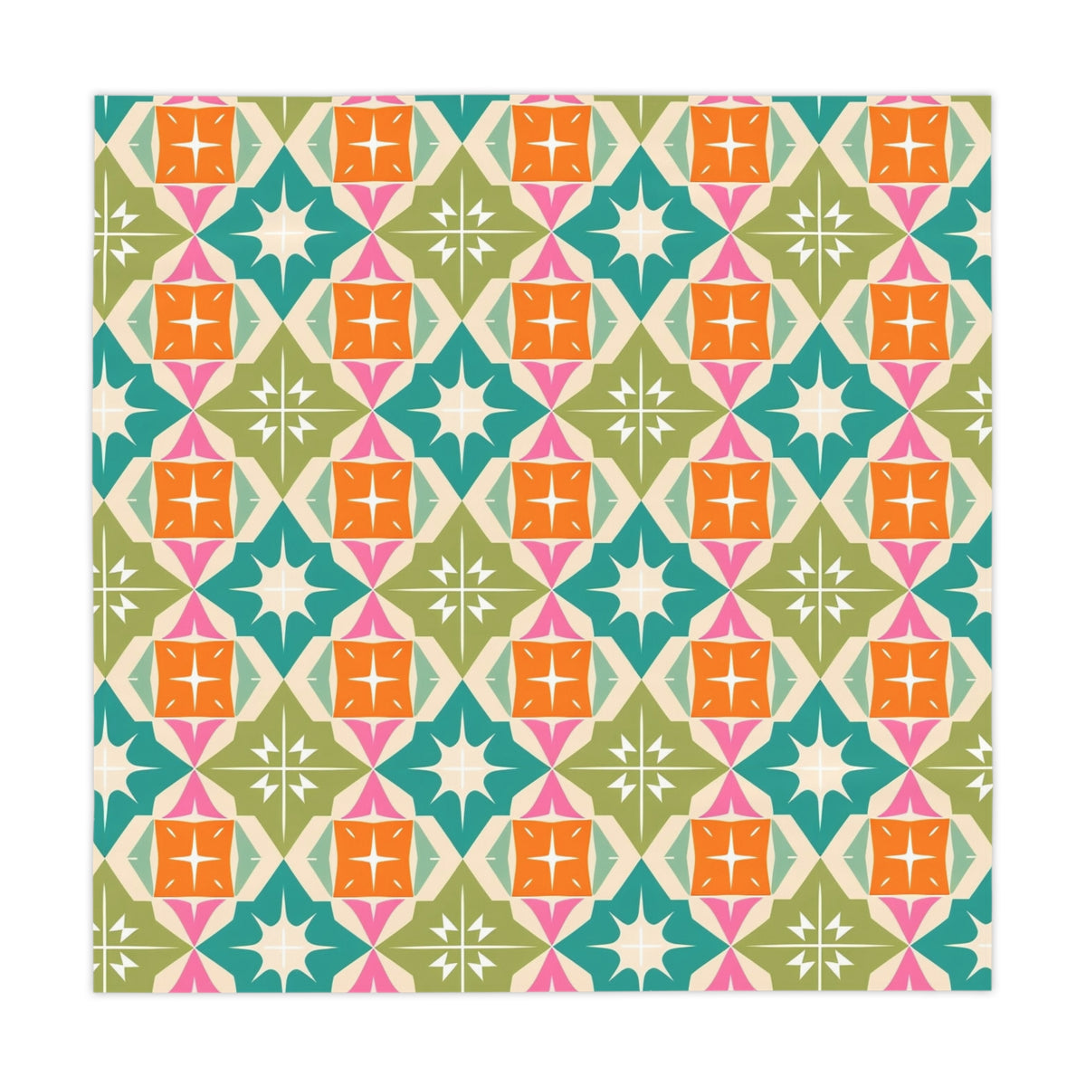 Mid Century Modern Atomic Starbursts, Retro Mod Geometric Designed Tablecloth - Mid Century Modern Gal