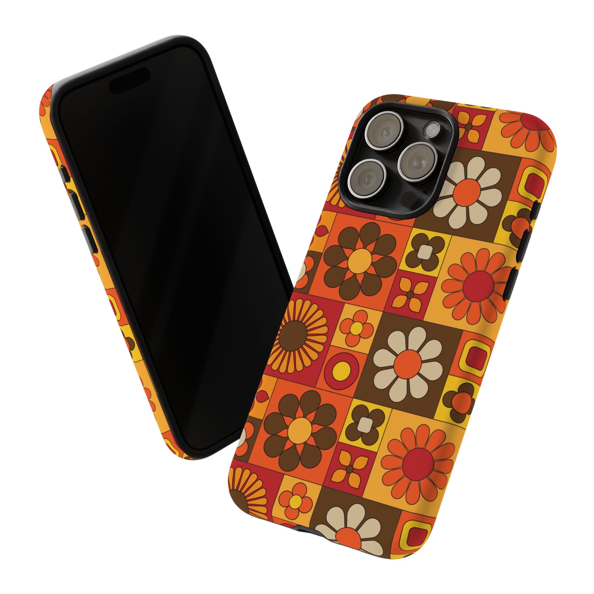 Retro 70s Mid Mod Floral Phone Case | Tough Cases for Flower Lovers