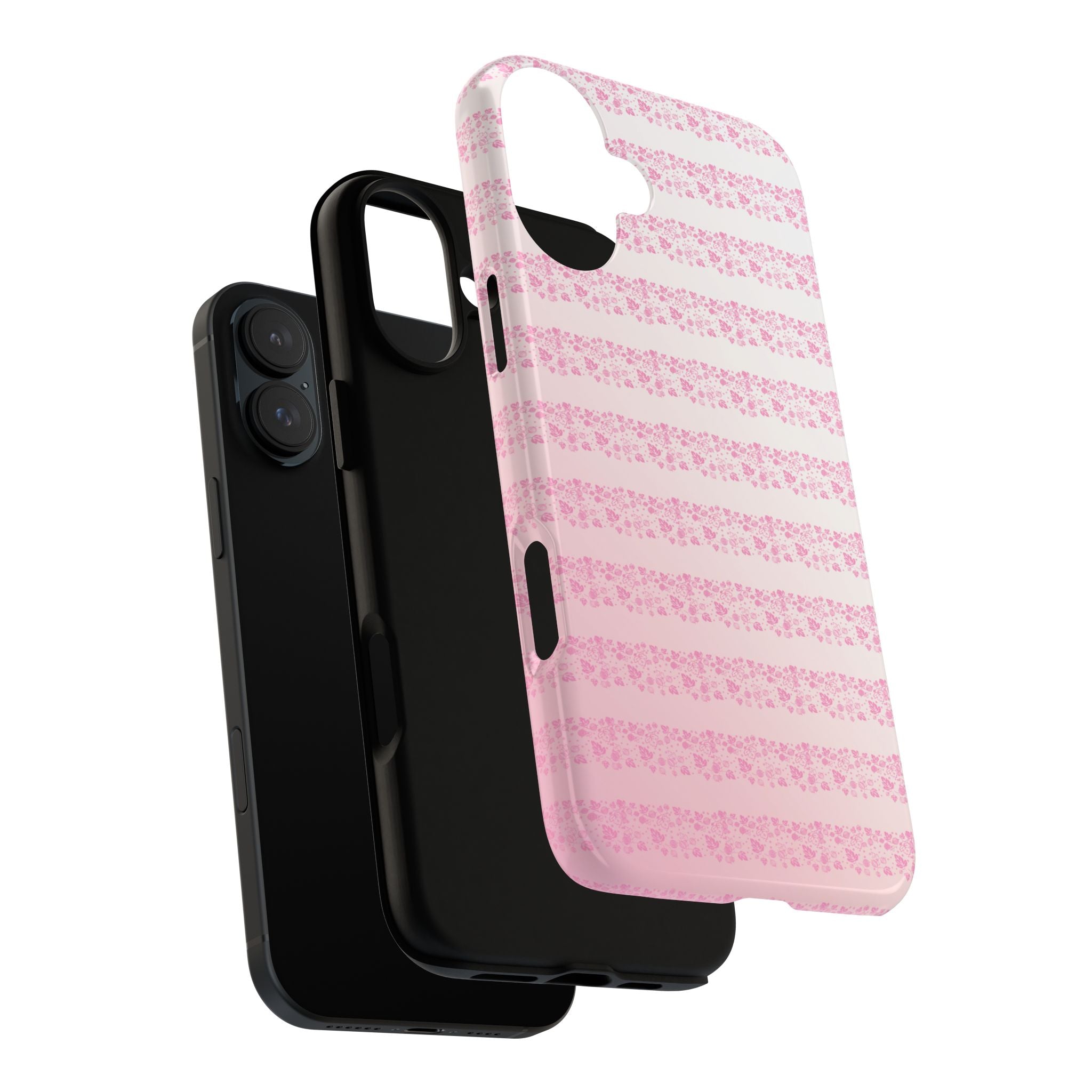 Pink Pyrex Gooseberry Striped Phone Case, Stylish Phone Cover, Tough Protective Case, Cute Cell Phone Case, Trending Gift for Her