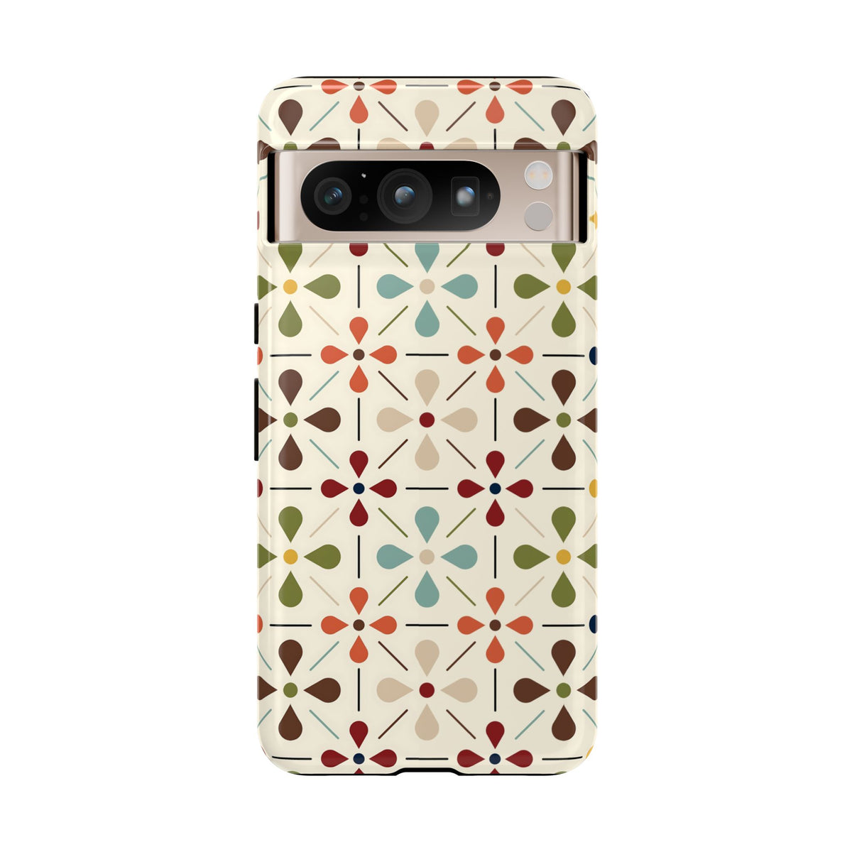 Scandinavian Flower, Mid Modern Danish Design Tough Phone Case