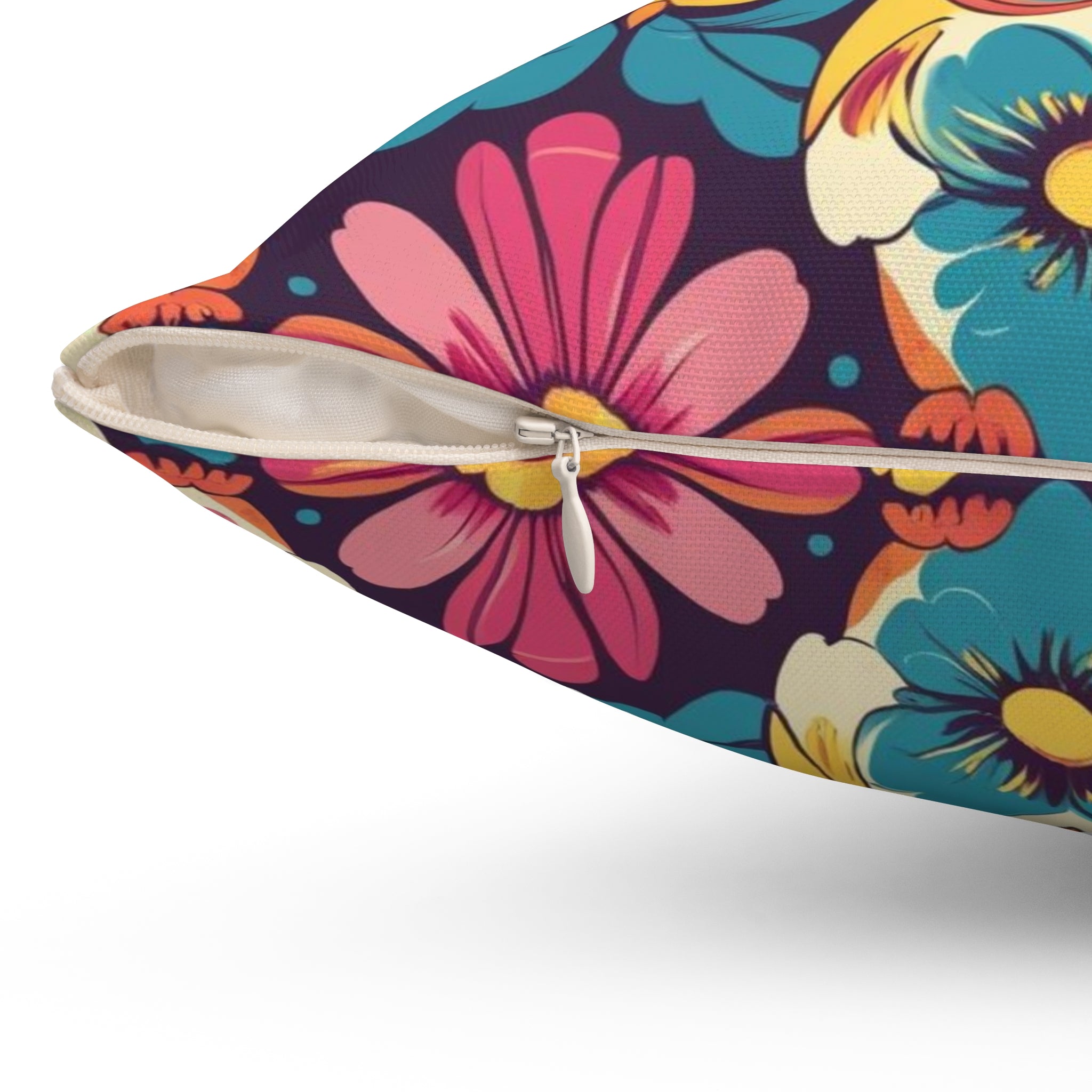 Retro Groovy Owl, Flower Power Kitschy Fall Pillow And Insert - Mid Century Modern Gal