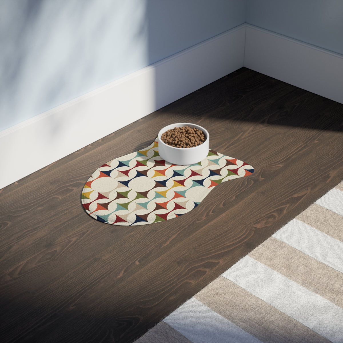 Scandinavian Design Geometric Pet Feeding Mats - Mid Century Modern Gal