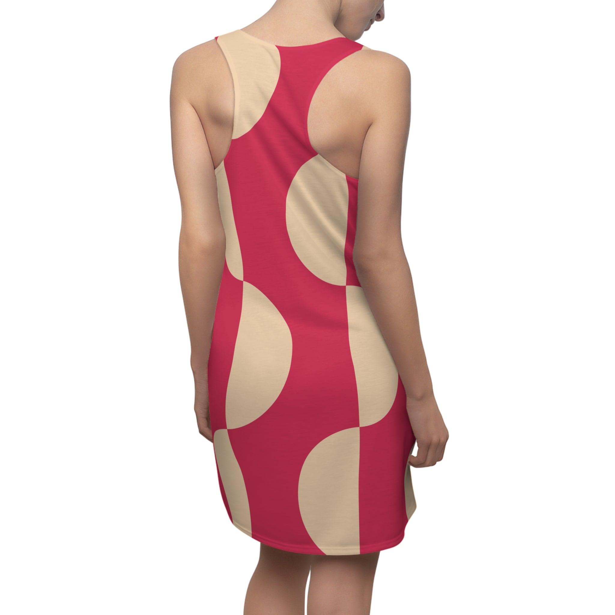 70s Retro Gal Floral Retro Racerback Dress - Casual Summer Outfit for Women - Mid Century Modern Gal