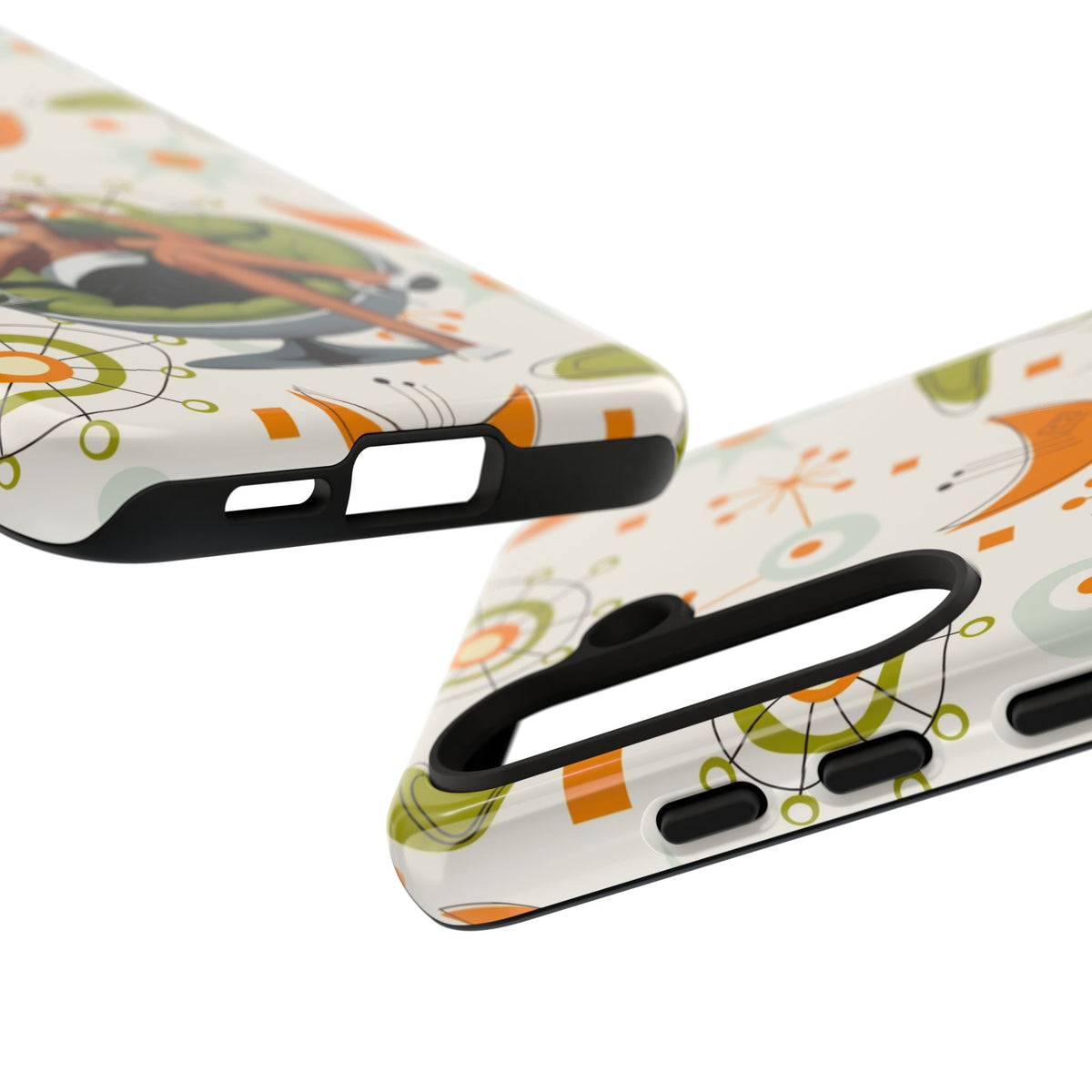Mid Century Modern Atomic Starburst Mid Mod 60s Gal Retro Chic Tough Phone Case with Vintage Glamour Design