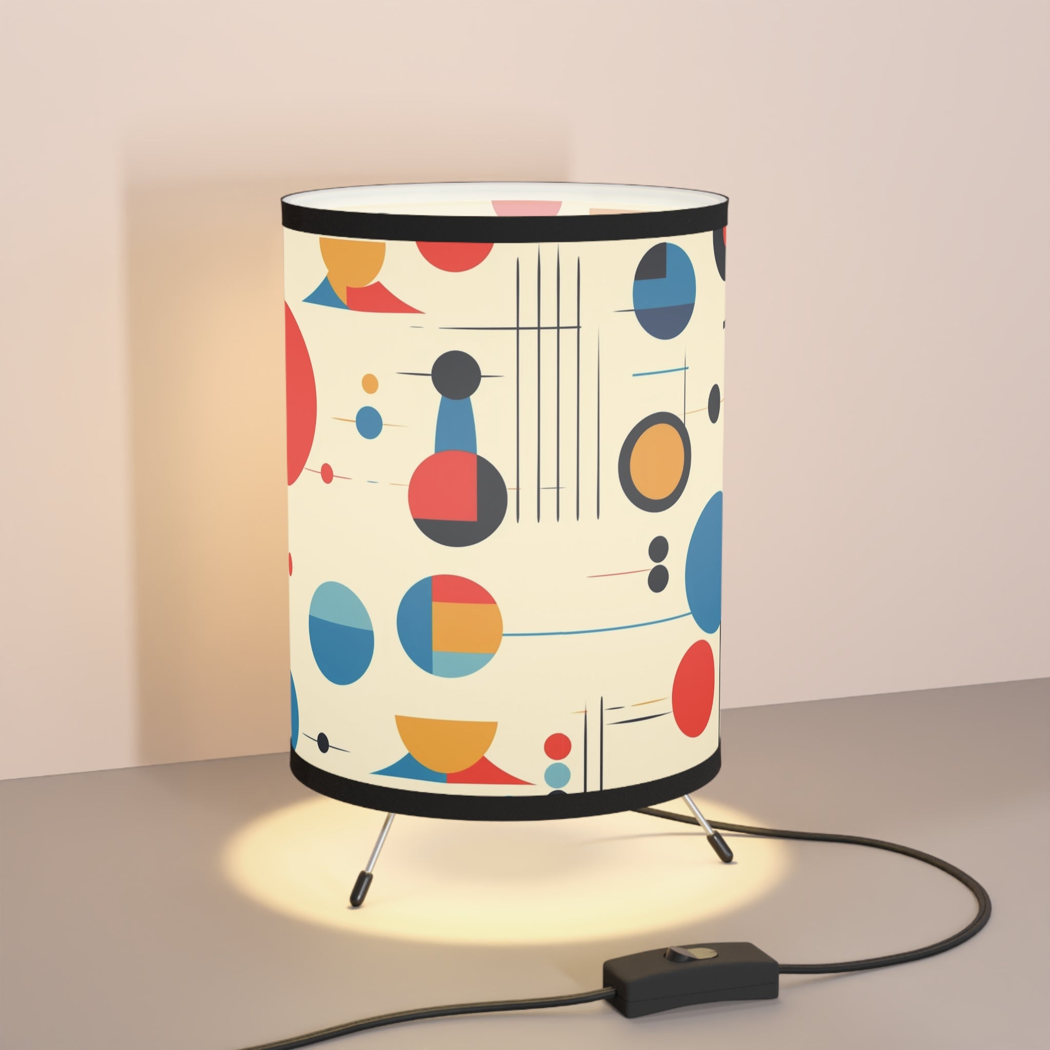 Mid Century Modern Geometric Bauhaus Designed Tripod Lamp - Mid Century Modern Gal