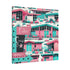 Mid Century Modern Palm Springs California Pink Aqua 50s Wall Art - Mid Century Modern Gal
