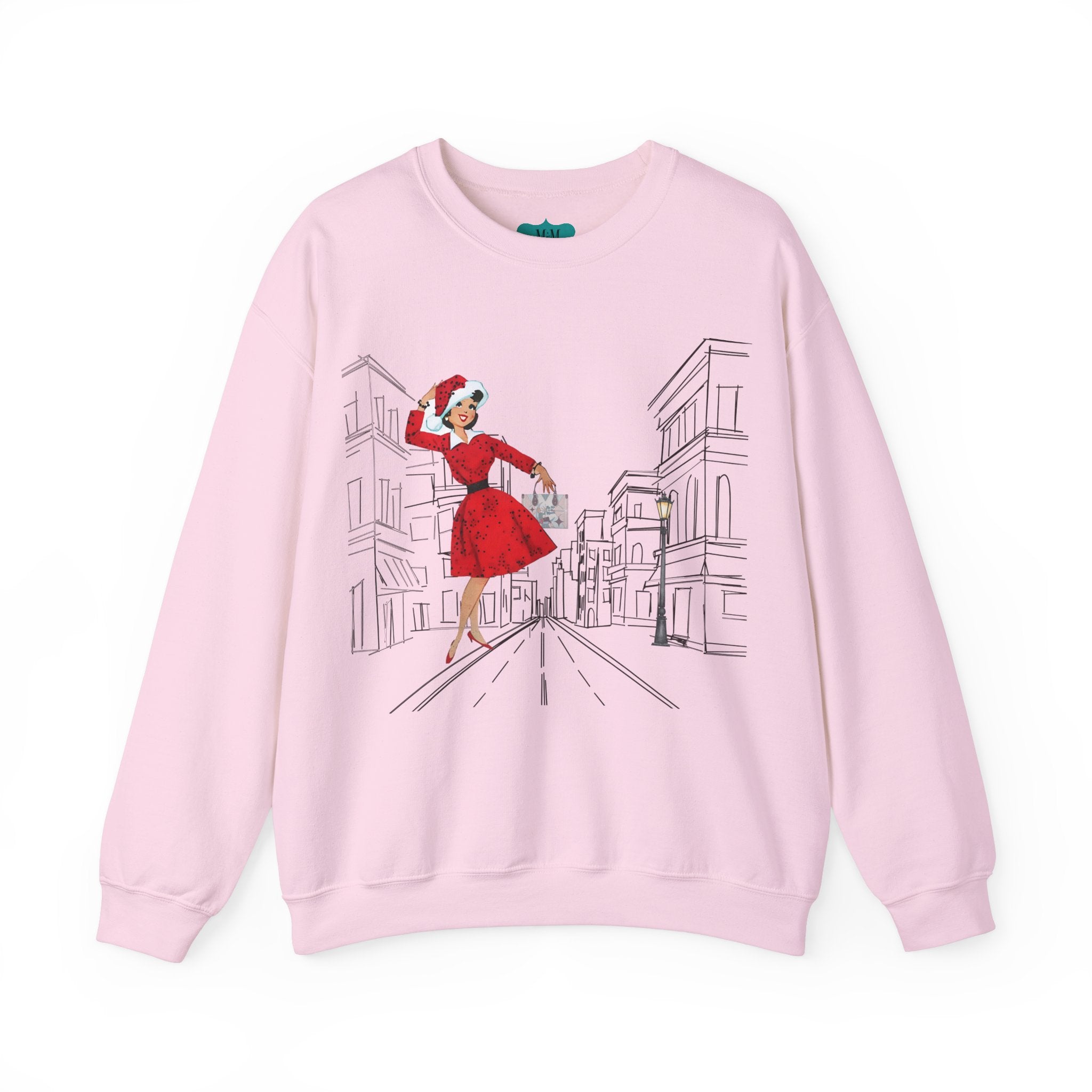 Mid Century Modern Christmas Kitschy Mod Gal Stylish Art Retro Christmas Sweater - Mid Century Modern Gal