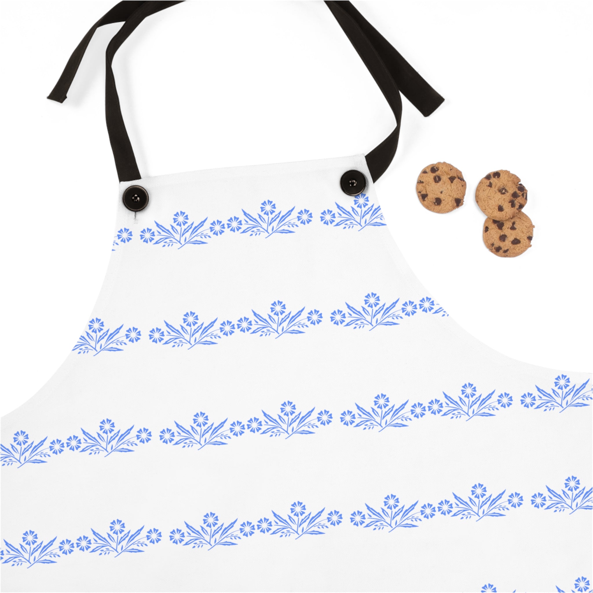 Pyrex Blue Cornflower, Retro Mod 50s Apron - Mid Century Modern Gal