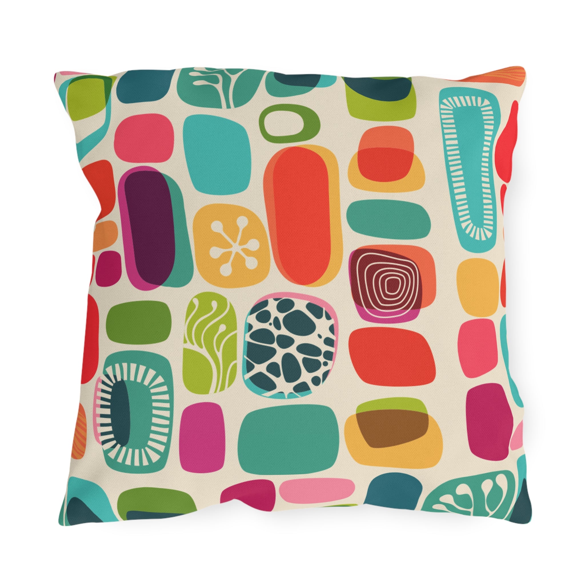 Mid Century Modern Amoeba Designed, Outdoor Garden Pillows - Mid Century Modern Gal