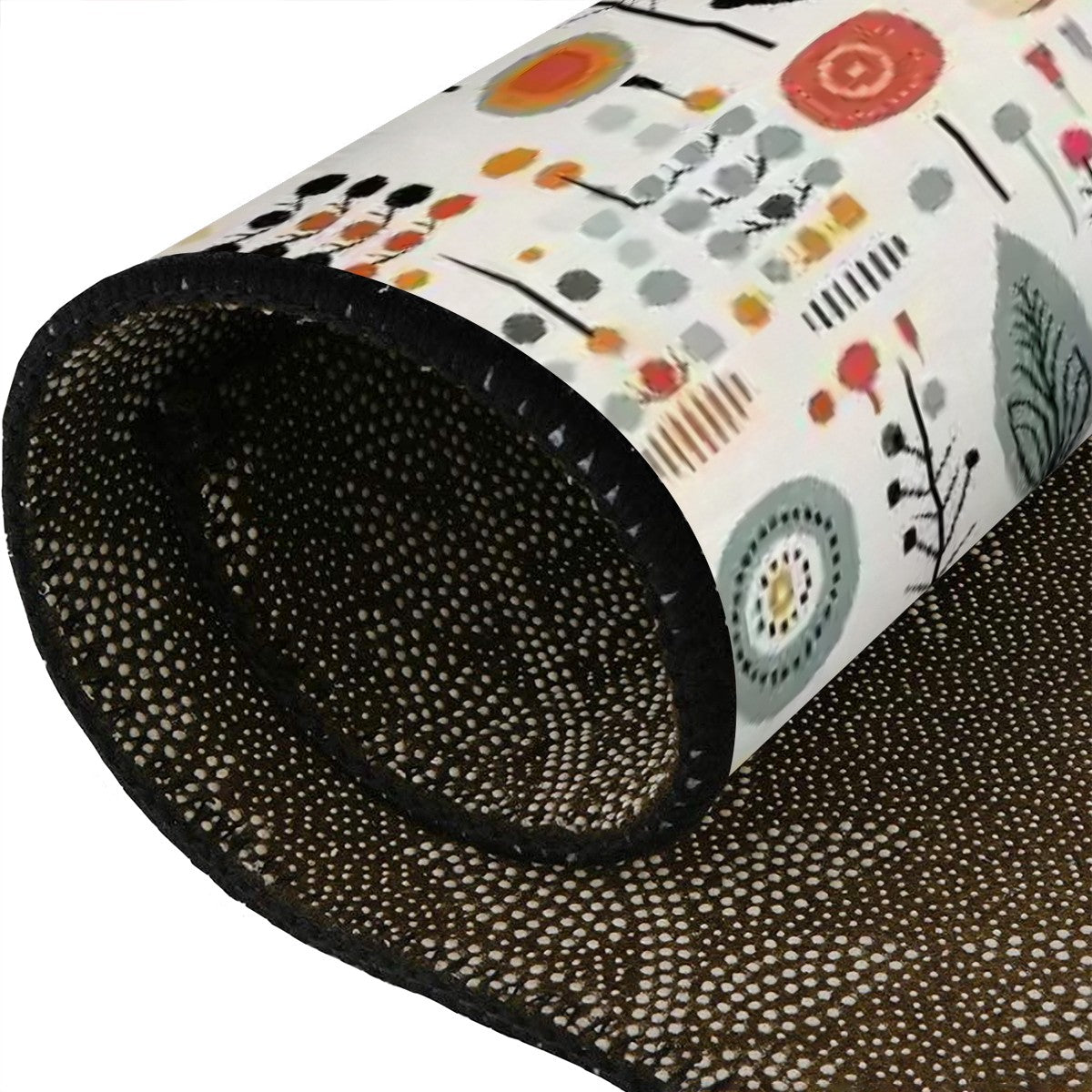 Scandinavian Modern Danish Floral Mid Century Modern Oval Area Rug - Mid Century Modern Gal