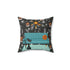 Atomic Cat And Cocktails Mid Century Modern Kitschy 50s Style Pillow And Insert Home Decor 14" × 14"