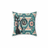 Atomic Cat Pillow, Atomic 50s Pink, Teal, Cosmo, Martini Lover, Kitschy Quirky Fun Mid Century Modern Pillow And Insert Home Decor 14" × 14"