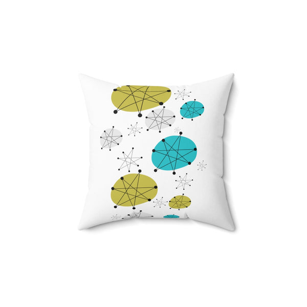 Mid Century Modern Franciscan Dish Pattern, Mod Starburst, Retro Pillow And Insert