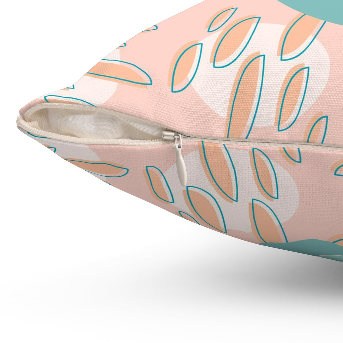 Atomic Cat, Groovy Retro Mid Century Modern Coral Pink, Blue, Orange, Hipster Pillow And Insert - Mid Century Modern Gal