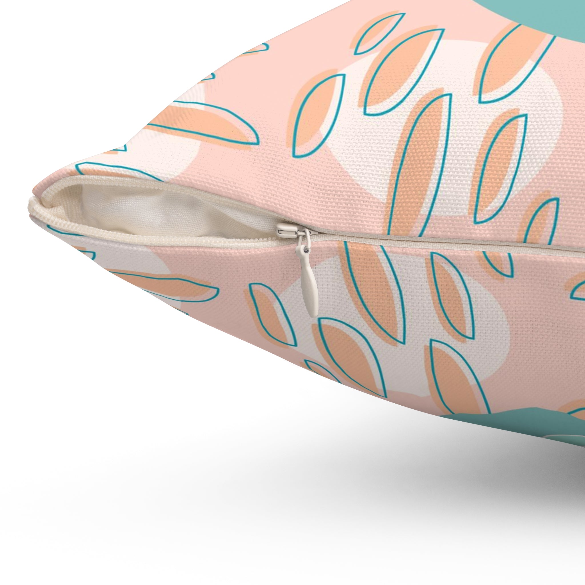 Atomic Cat, Groovy Retro Mid Century Modern Coral Pink, Blue, Orange, Hipster Pillow And Insert - Mid Century Modern Gal