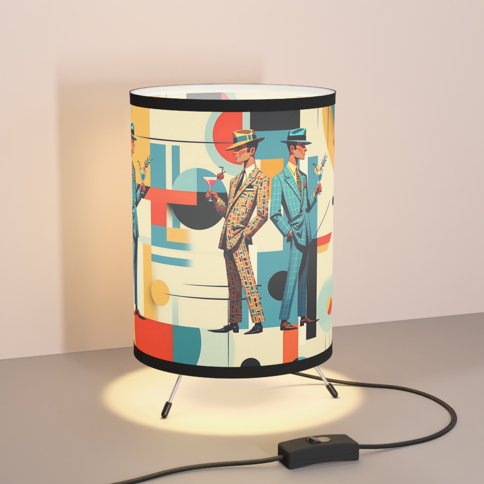 Mid Century Modern Bauhaus Mod Gentleman MCM Bar Kitschy Tripod Lamp - Mid Century Modern Gal