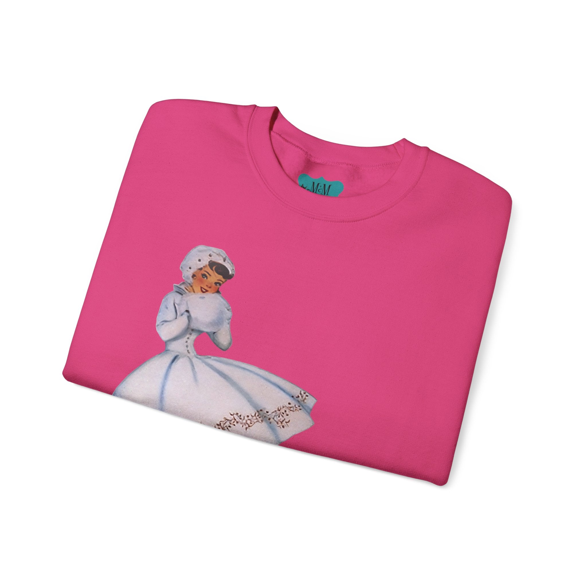 Mid Century Modern Christmas, Mod Gal, Kitschy Vintage-Inspired Unisex Heavy Blend™ Crewneck Sweatshirt - "When Santa Gets Your Letter" - Mid Century Modern Gal