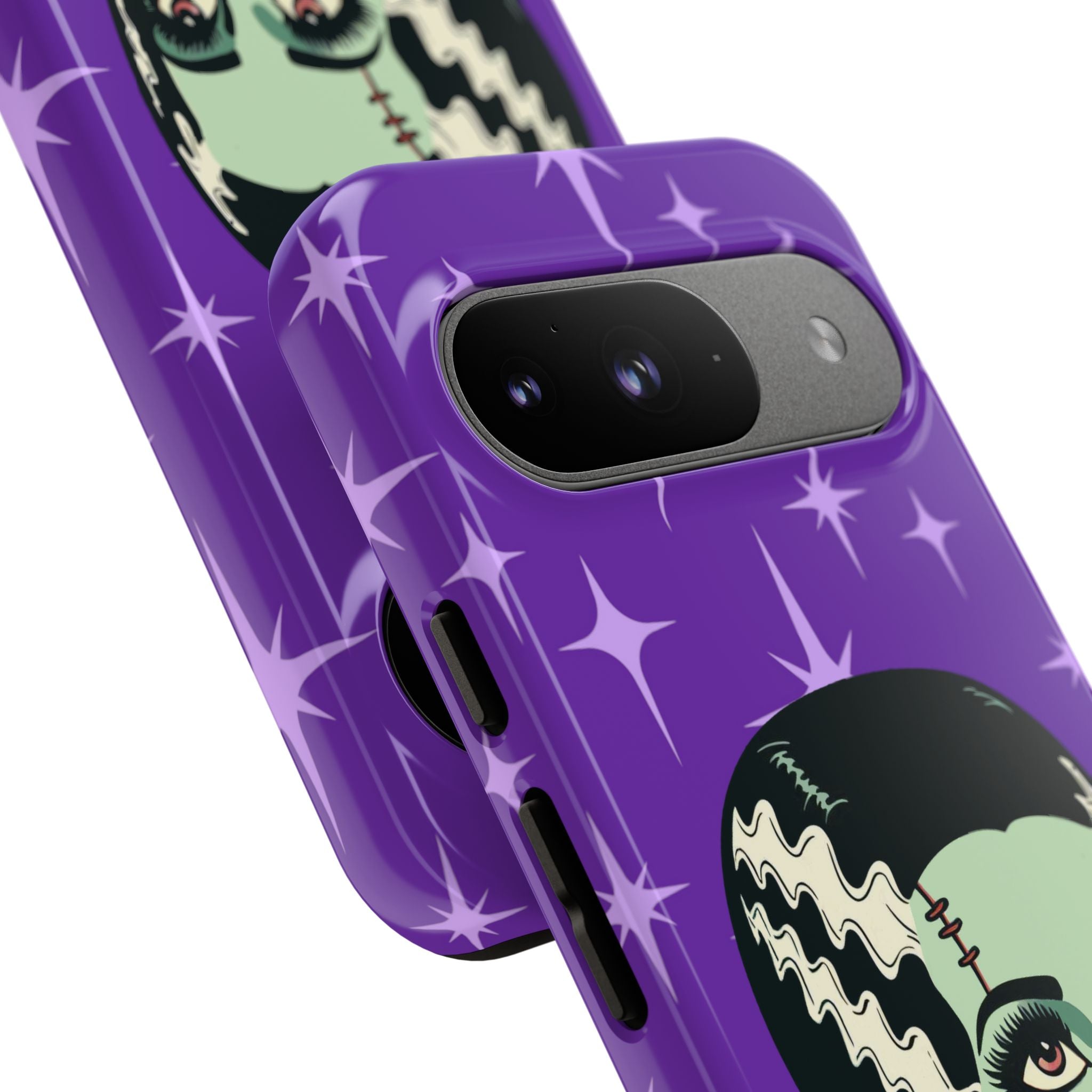 Bride of Frankenstein Retro Mid Mod Horror Buff Purple Halloween Tough Phone Case
