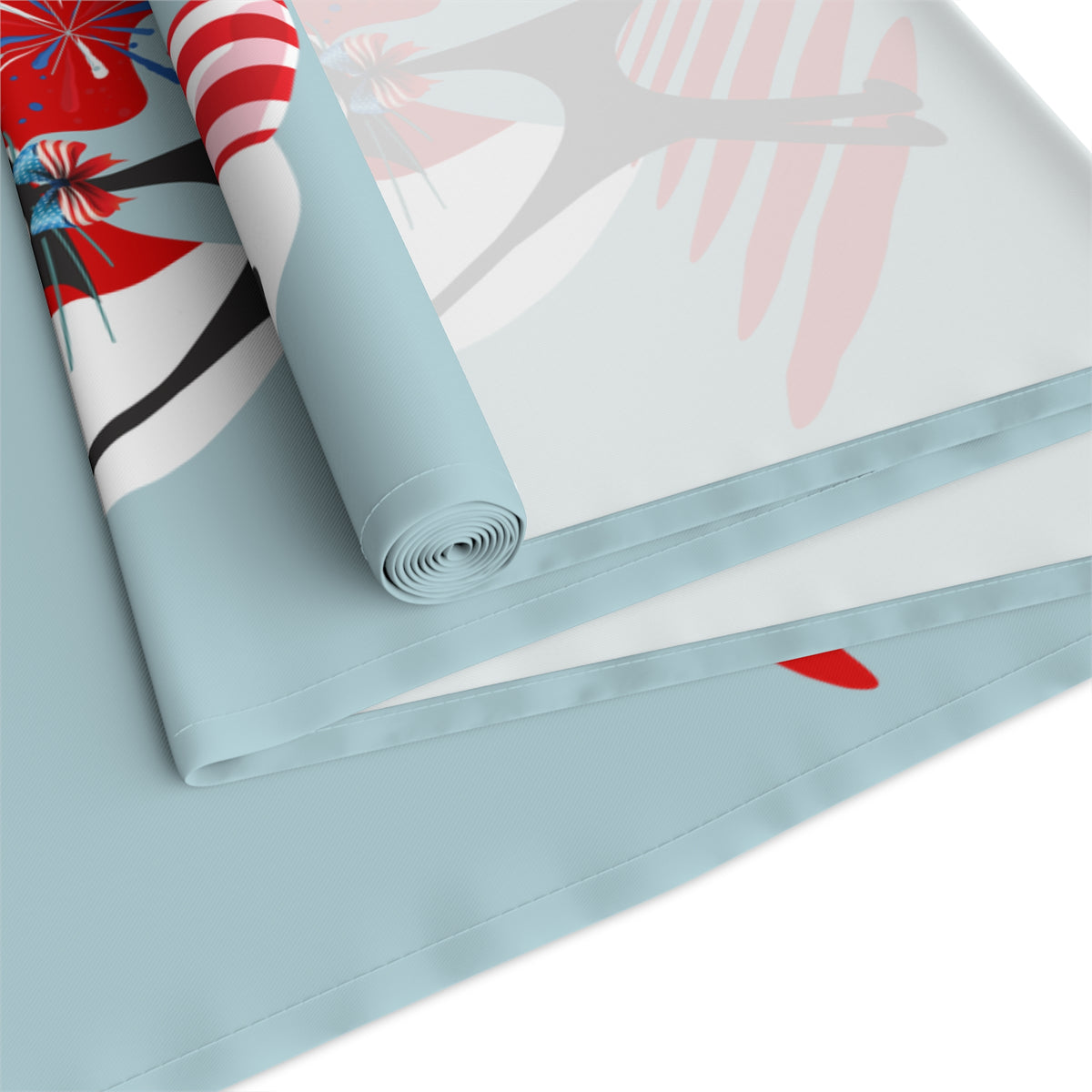 4th Of July Party Table Accessories With Atomic Cats, Mid Mod Style Patriotic Table Runner - Mid Century Modern Gal